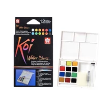 Sakura Koi szilkés akvarell festőkészlet, 12 db + víztartályos ecset