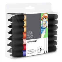 PROMARKER KÉTVÉGŰ ALKOHOLOS FILCTOLL KÉSZLET - 12+1 DB, MANGA SET 1