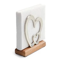 DUPLA SZÍV FÉM SZALVÉTATARTÓ