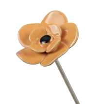 SÁRGA KERÁMIA VIRÁG, BETŰZŐS