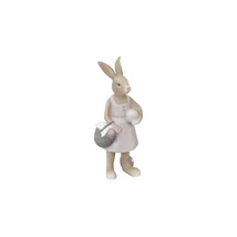 Nosztalgia műanyag figura nyúl, 6x5x14cm,lány