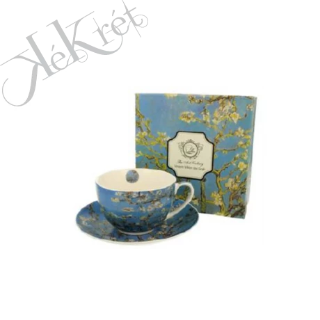 Porceláncsésze+alj, 280ml, Van Gogh: Mandulavirágzás