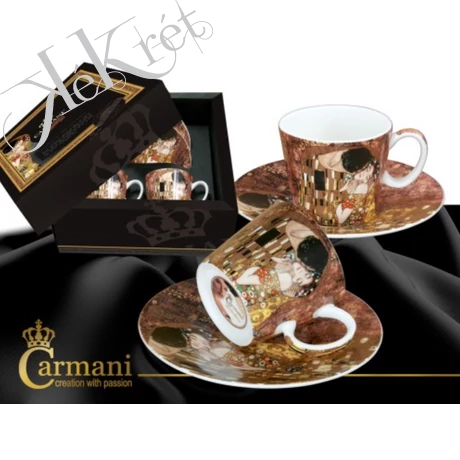 Porceláncsésze+alj ,2 személyes 125ml, Klimt:The Kiss