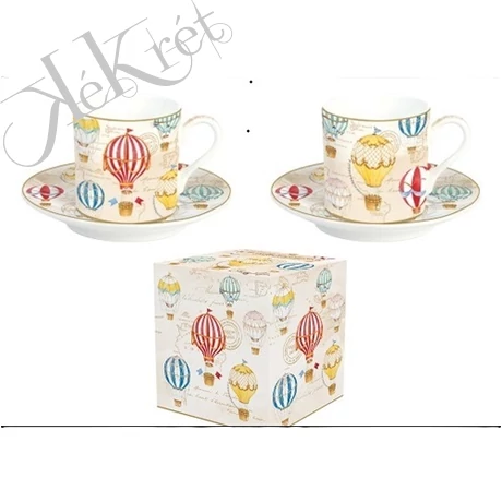 HŐLÉGBALLON 2 SZEMÉLYES ESZPRESSZÓCSÉSZE SZETT