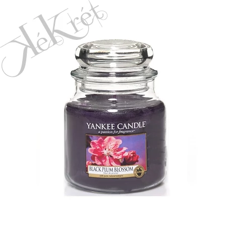 BLACK PLUM BLOSSOM közepes üveggyertya