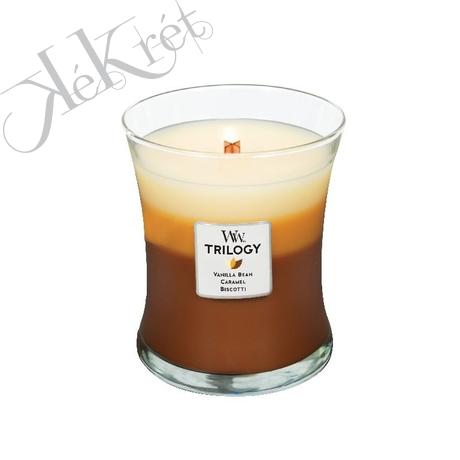 CAFÉ SWEETS TRILOGY KÖZEPES ÜVEGGYERTYA, Woodwick