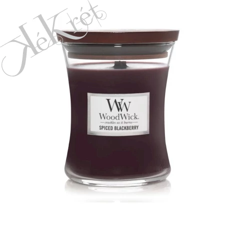 SPICED BLACKBERRY KÖZEPES ÜVEGGYERTYA, Woodwick