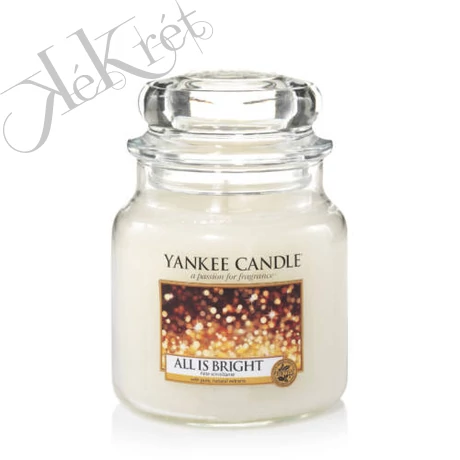 ALL IS BRIGHT közepes üveggyertya, Yankee Candle