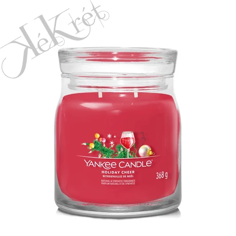 HOLIDAY CHEER SIGNATURE KÖZEPES POHARAS GYERTYA, Yankee Candle