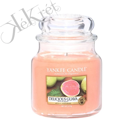 DELICIOUS GUAVA közepes üveggyertya, Yankee Candle