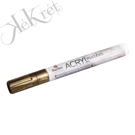 Akrilfilctoll,  arany,  2-4 mm-es, lekerekített heggyel, szelepes, Rayher