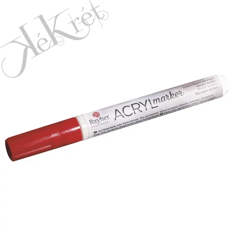 Akrilfilctoll, klasszikus piros, 2-4 mm-es, lekerekített heggyel, szelepes, Rayher