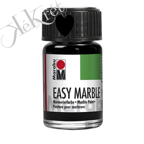 MÁRVÁNYOZÓ FESTÉK, EASY MARBLE, FEKETE, MARABU, 15ml