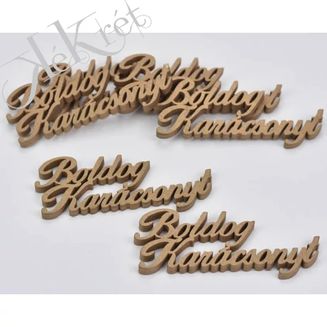 Boldog karácsonyt felirat arany 10cm 6db/csomag