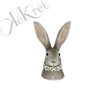 Nyúl virágkoszorúval 6,5x4x9 cm