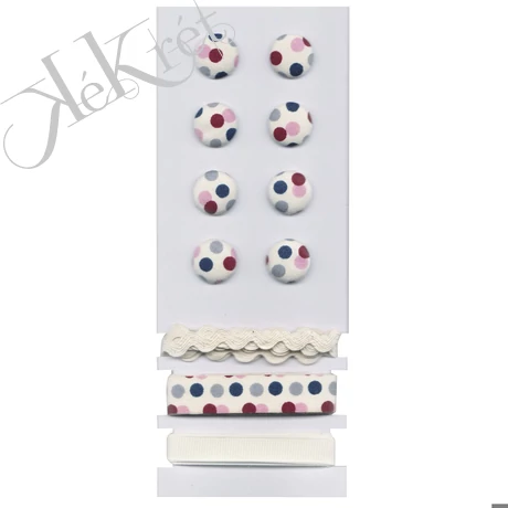 Gomb szett, pöttyök, Rayher