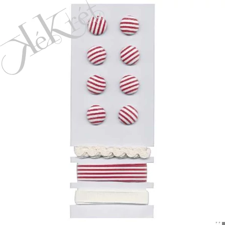 Gomb szett, csíkok, Rayher