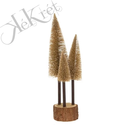 Fenyő 3db-os mini farönk alapon műanyag 30,25,20cm