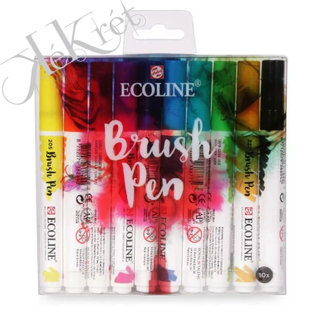 TALENS, ECOLINE BRUSH PEN ECSETFILC KÉSZLET - 10 DB