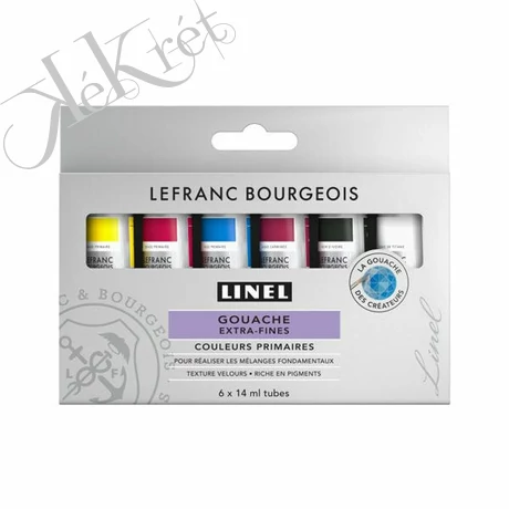 L&B LINEL EXTRA FINE GOUACHE FESTÉK KÉSZLET, 6X14 ML