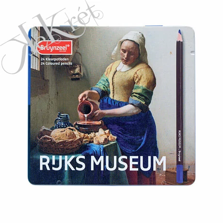 BRUYNZEEL RIJKS MUSEUM SZÍNESCERUZA KÉSZLET - 24 DB, VERMEER: TEJET ÖNTŐ NŐ