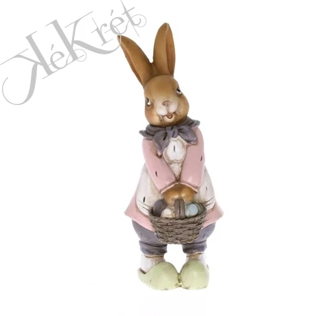 Nyúl papucsban álló, lány,  poly 8x7,5x20cm 