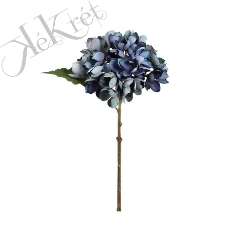 KÉK HORTENZIA MŰVIRÁG, PTMD,  12,0 × 15,0 × 33,0 cm